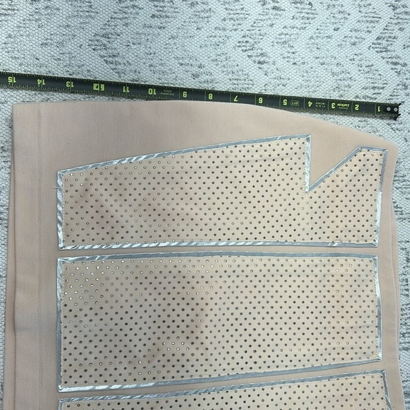 Silence+Noise Pink Mini Skirt with Silver/Bronze Embellishments Sz S - Picture 6 of 10